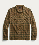 Ralph Lauren RRL Men’s Brown 1940's Plaid Cotton Camp Workshirt Men’s Medium M