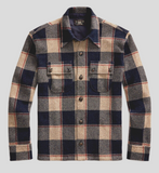 RRL Ralph Lauren Wool Cashmere Shirt Sweater Workshirt Men's Extra-Large XL