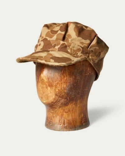 RRL Ralph Lauren Military Duck Vintage Reversible Cap Hat Camo Medium M