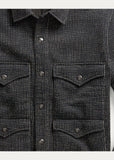 RRL Ralph Lauren Navy Indigo Striped Jacket Sweater Fleece Beach Men's 2XL XXL