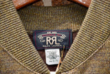 RRL Ralph Lauren Olive Green Baseball Cotton Wool Full Zip Jacket Men's 2XL XXL