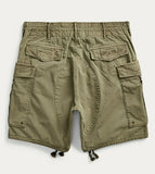 New RRL Ralph Lauren Ripstop Leather Trip Cargo Shorts Pant Men's W 36 Green
