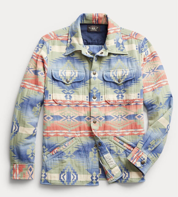 RRL Ralph Lauren Southwestern Jacquard Overshirt Jacket Men's Small S