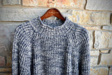 New RRL Ralph Lauren Navy White Blue Heathered Sweater Mockneck Men's 2XL XXL
