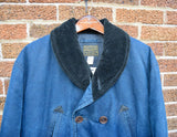 RRL Limited Edition Mens Peacoat Denim Jacket Pea Coat Lined Wool Extra-Large XL