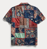 RRL Ralph Lauren Limited Edition Patchwork Western Camp Shirt Men Extra-Large XL