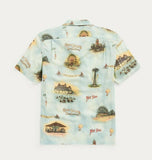 RRL Ralph Lauren Coney Island Hawaiian Carnival Print Camp Shirt Men's S Small