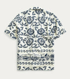 RRL Ralph Lauren 1940 Painted Japanese Hawaiian Linen Shirt Men's XL Extra-Large