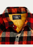 RRL Ralph Lauren Quilted Plaid Wool Overshirt Lined Workshirt Men Extra-Large XL