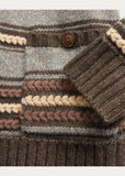 RRL Ralph Lauren Striped Knit Silk Wool 1940's Blanket Cardigan Men's Medium M