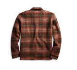 RRL Ralph Lauren Wool Cashmere Blend Plaid Red Overshirt Jacket Men's Medium M