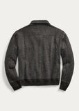 RRL Ralph Lauren Navy Striped Jacket Sweater Fleece Beach Jacket Men's S Small