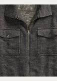 RRL Ralph Lauren Navy Striped Jacket Sweater Fleece Beach Jacket Men's Medium
