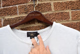 RRL Ralph Lauren White Solid Henley Cotton Henley T-Shirt Pocket Extra-Large XL