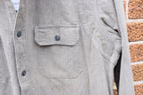 RRL Ralph Lauren Work Wear Taupe Gray Twill Work Shirt Men's Medium M