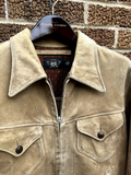 RRL Ralph Lauren Suede Jacket Tan Sheepskin Leather Men's Medium M