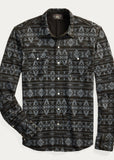 RRL Ralph Lauren Slim Fit Southwestern Black Western Shirt Men's 2XL XXL