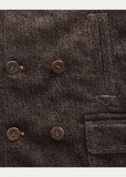 New RRL Ralph Lauren Limited-Edition Peacoat Brown Black Corduroy Men's Small S