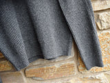 RRL Waffle-Knit Scottish 100% Cashmere Crewneck Gray Sweater Men's Medium M