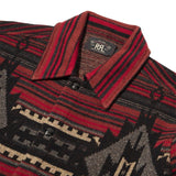RRL Ralph Lauren Jacquard Red Serape Southwestern Work Shirt Men's Medium M
