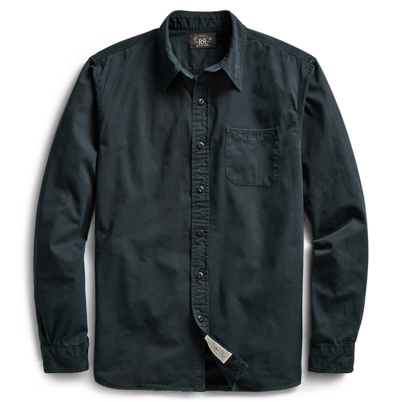 RRL Ralph Lauren Vintage Inspired Railman Cotton Twill Work Shirt Men's Small S