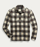 RRL Ralph Lauren Cotton Wool Plaid Shirt Brown Workshirt Popover Men's Medium M