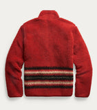 RRL Ralph Lauren Southwestern Red Wool Fleece Liner Jacket Men's Medium M