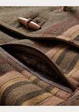 RRL Double RL Ralph Lauren Wool Peacoat Shearling Striped Jacket Men's Medium M