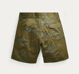 New RRL Ralph Lauren Embroidered Twill Hawaiian Satin Shorts Pant Men's 42 W