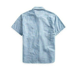 RRL Ralph Lauren Chambray Cotton Button Short Sleeve Shirt Men's Small S S/S
