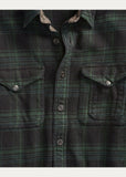 RRL Ralph Lauren Plaid Twill Flannel Cotton Thick Workshirt Men's XXL 2XL