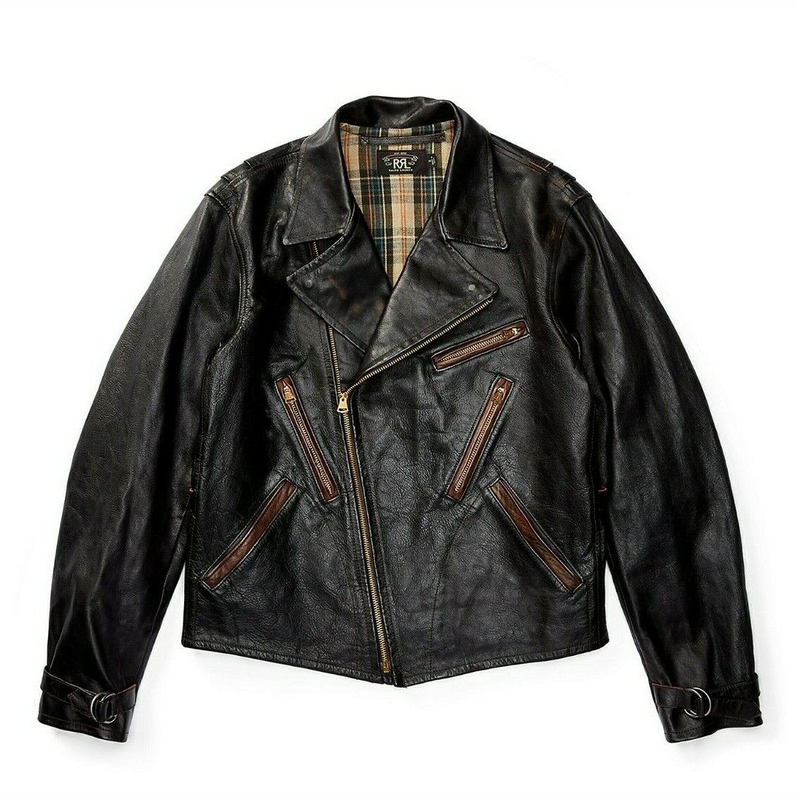 New RRL Ralph Lauren Limited Edition Motorcycle Leather Jacket