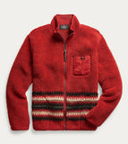 RRL Ralph Lauren Southwestern Red Woool Fleece Liner Jacket Men's Small S