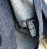 New RRL Ralph Lauren Indigo Blue Southwestern Beacon Henley Sweater Mens 2XL XXL