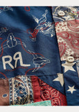 RRL Ralph Lauren Limited Edition Patchwork Western Camp Shirt Men Extra-Large XL