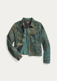 RRL Ralph Lauren Suede Jacket Indigo Sheepskin Leather Men's Medium M