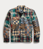 RRL Ralph Lauren Patchwork Overshirt Limited Edition Wool Jacket Men's Small S