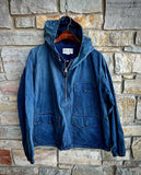 RRL Ralph Lauren Indigo Blue Jacket Popover 1/2 Zip Windbreaker Men's 2XL XXL