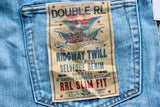 $450 RRL Double RL Light Wash Denim Jeans USA Made Relax Fitting Denim 33x32