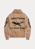 New RRL Ralph Lauren Thick Roadrunner Shawl Southwestern Chimayo Cardigan Mens M