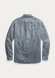 RRL Ralph Lauren Cotton Check Shirt Workshirt Indigo Popover Men's Medium M
