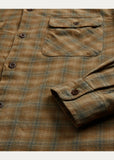 Ralph Lauren RRL Men’s Brown 1940's Plaid Cotton Camp Workshirt Men’s Medium M