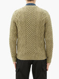 RRL Ralph Lauren Aran Irish Cable-Knit Donegal Wool Sweater Men's XL Extra-Large