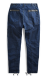 $390 New RRL Ralph Lauren Indigo Blue 1950s Inspired Poplin Flight Pant Men's 36