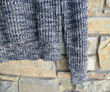 New RRL Ralph Lauren Navy White Blue Heathered Sweater Mockneck Men's 2XL XXL