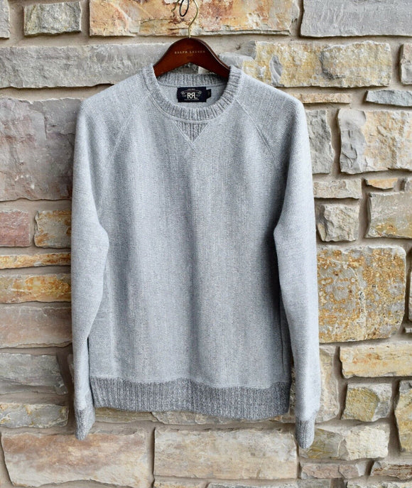 RRL Ralph Lauren Thick Gray Inside Out Gray Heather Pullover Men's Large L