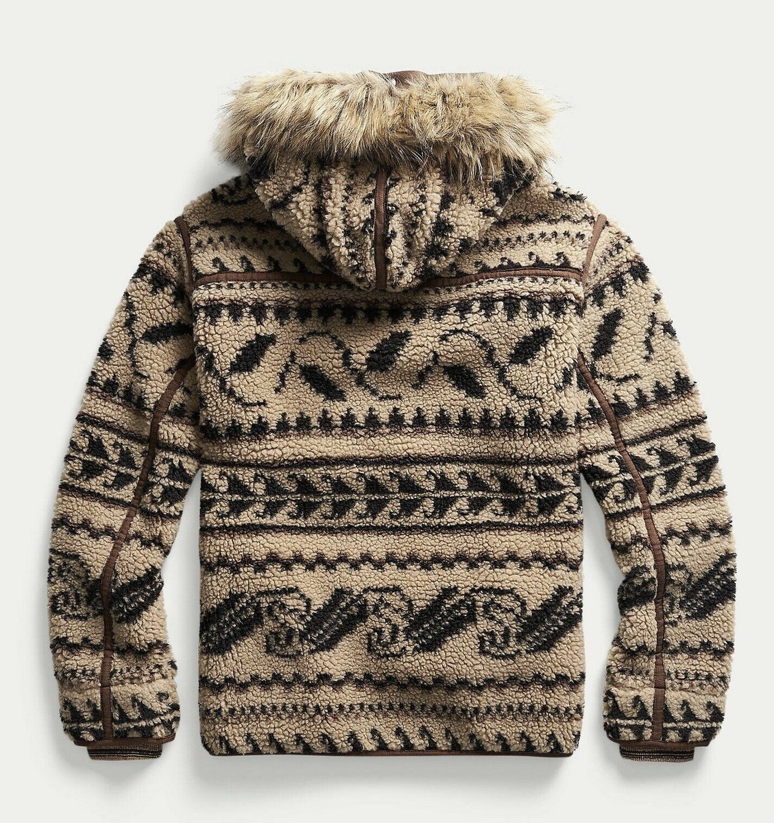 RRL Ralph Lauren Southwestern Faux Fur Fleece Hoodie Jacket Men's 2XL –  Uncommon Threadz