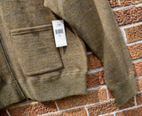 RRL Ralph Lauren Olive Green Baseball Cotton Wool Full Zip Jacket Men's 2XL XXL