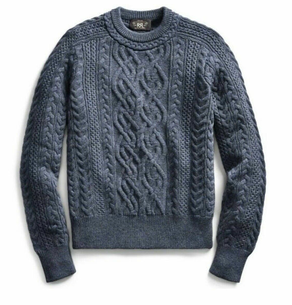 RRL Ralph Lauren Chunky Knit Italian Merino Wool Sweater Men's XXL 2XL