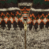 New RRL Ralph Lauren Brown Jacquard Knit Shawl Cardigan Sweater Men's Small S